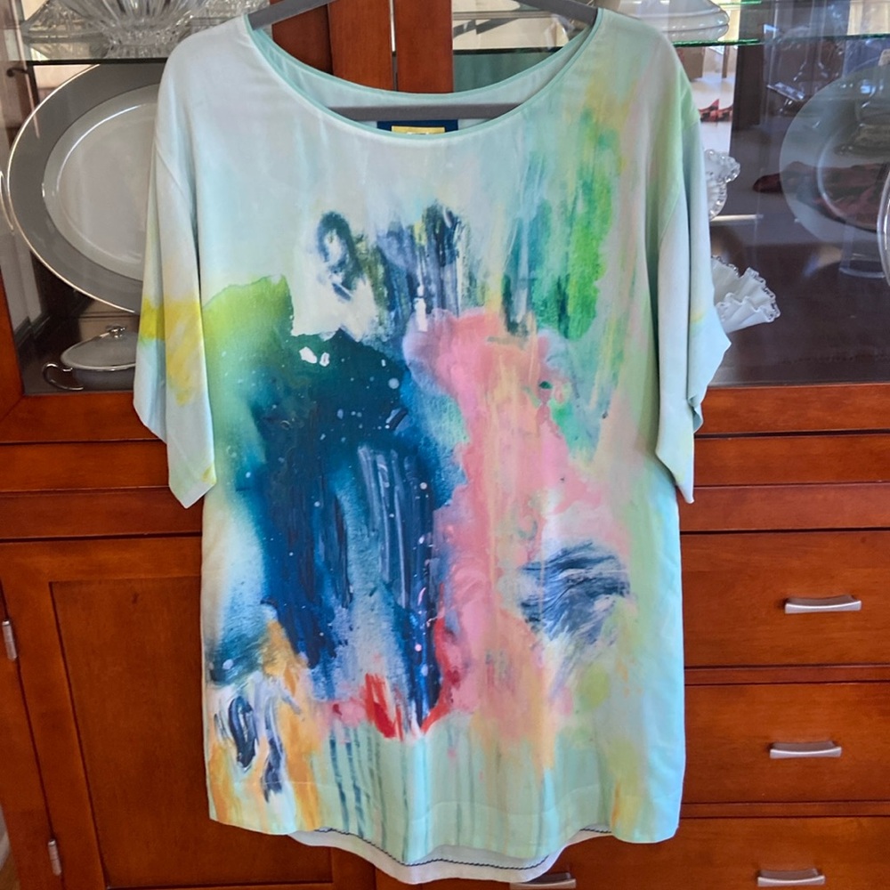 Beautiful silk watercolor dress